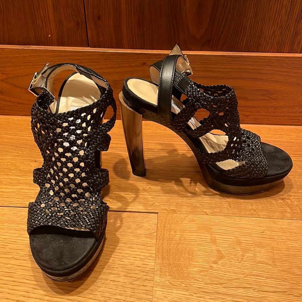 Jimmy Choo black platform sandal